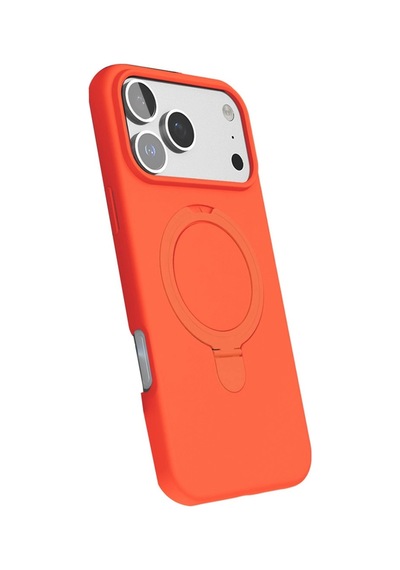 Apple iPhone Uyumlu , 17 Pro Max Regal Magsafe Standlı Kapak - Turuncu