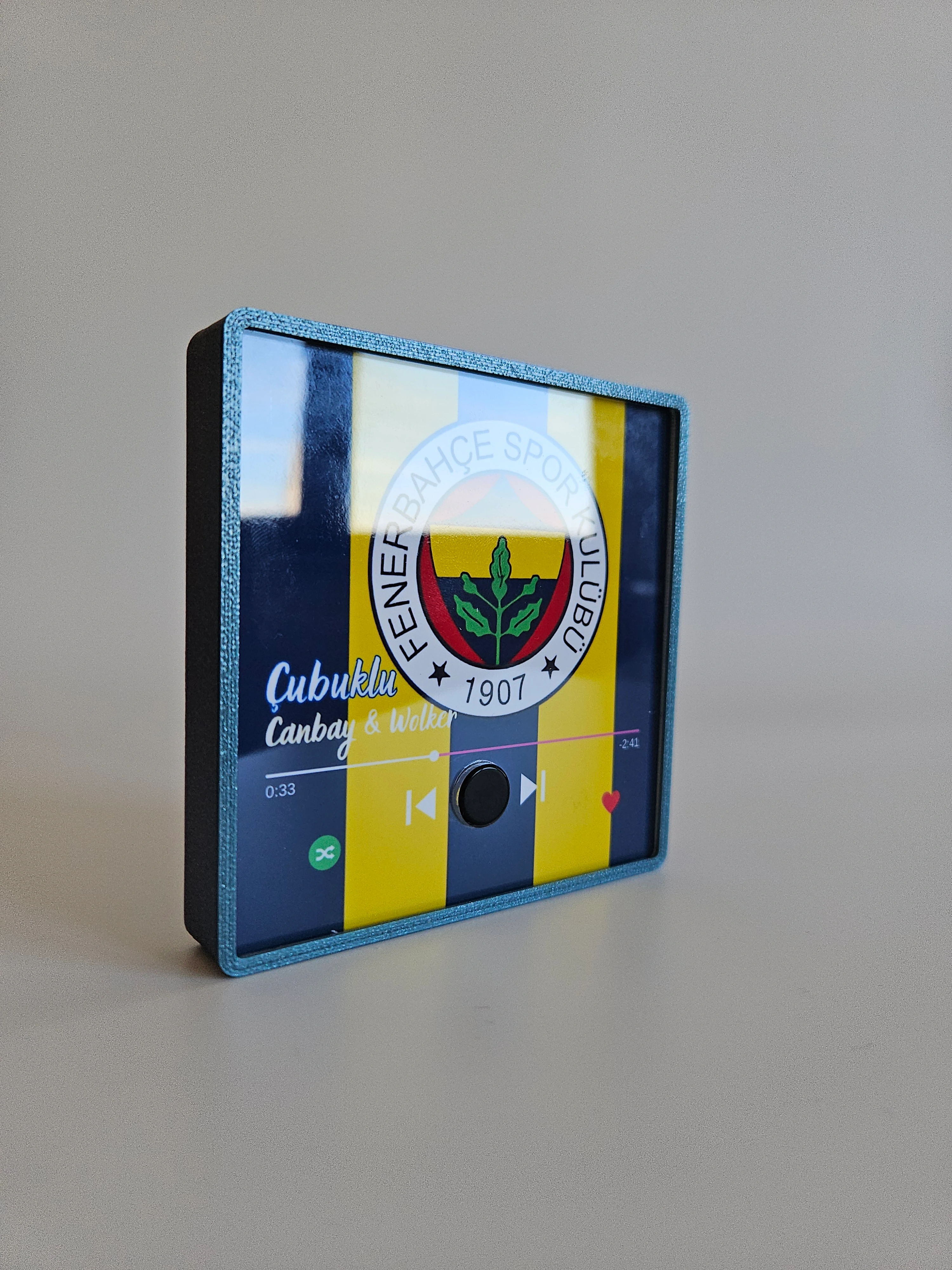 Kişiye Özel Müzikli Magnet Hediyesi Mavi Mor