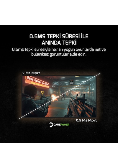 Gamepower Vivid T50 27'' 0.5 MS 200 Hz Curved RGB Beyaz Full HD VA Gaming Monitör
