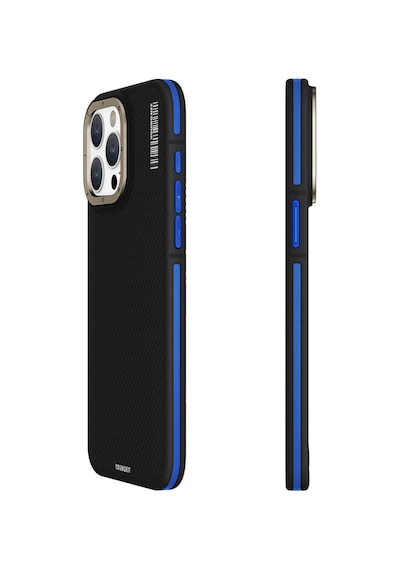 Apple Uyumlu iPhone 15 Pro Kılıf Magsafe Şarj Özellikli Youngkit 600d Kevlar Kapak Mavi