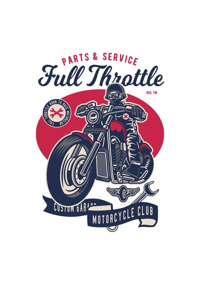 Paybuy Parts Service Garage Motosiklet Kulübü Baskılı Erkek Tişört