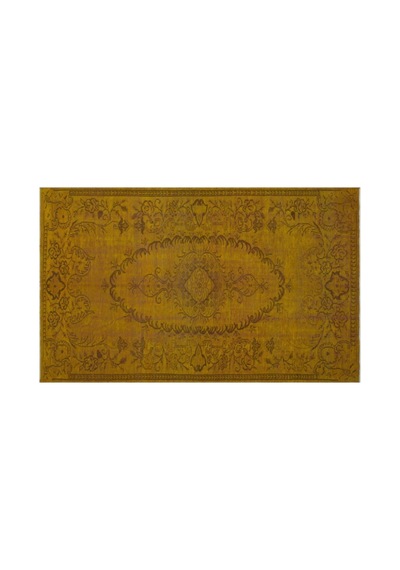 El Dokuması Vintage Yün-pamuk Sarı Halı 24300 180 X 293 Cm