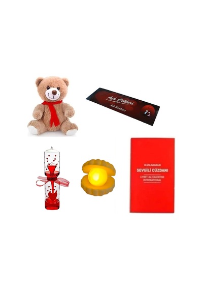 Eşe Sevgiliye Güzel Romantik Hediye Peluş Ayı Istiridye Mini Lamb