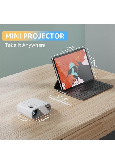 Roconia Tripodlu 1080P FHD Mini Projektör