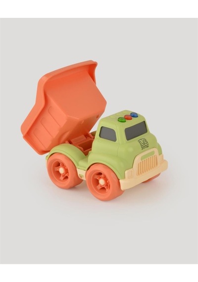 Let's Be Child Sesli Ve Işıklı Minik Kamyon 31016 Yeşil - Turuncu Kasalı, Çocuklar İçin Oyuncak Kamyon
