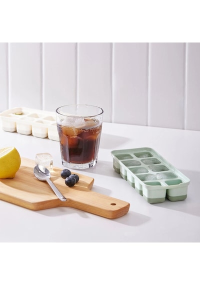 Ikea Spjutrocka Kapaklı 2'li Buz Kalıbı 20 X 8 X 3 Cm Açık Bej / Açık Yeşil