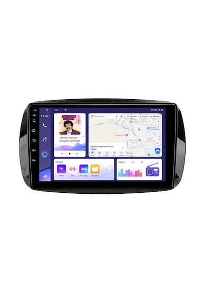 Smart Forfour 2015-2019 Android Multimedya Carplay Android Auto Navigasyon Kameralı 8gb Ram 64gb 9"