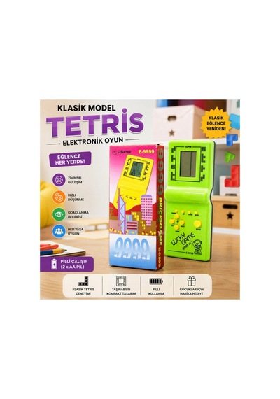 Tetris - 9999 Oyun - Nostaljik Oyun Konsolu Bx40