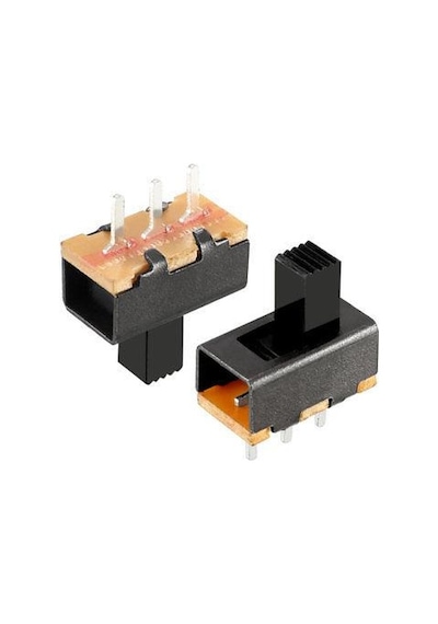 3 Pin Spdt On Off Kulaksız Sürgülü Anahtar 180° - 10 Adet