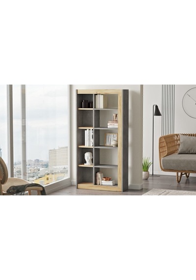 Arya Kitaplık 149cm Keçe-beton Ary23-kr Gri Arya Kitaplık 149cm Keçe-beton Ary23-kr Gri