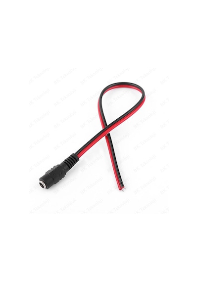 5 Adet 5.5x2.1mm DC 12V Dişi CCTV Led Güç Kablosu