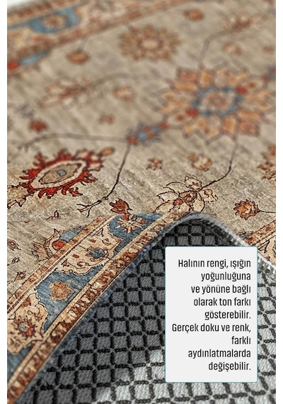 Dekoratif Halı Kaymaz Taban Leke Tutmaz Yıkanabilir Kilim Özel Ölçü Salon Halısı 3031
