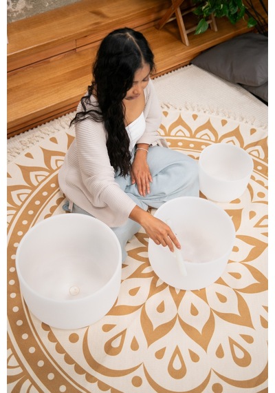 Meinl Sonic Energy 3-parça Crystal Singing Bowl Set A4 / F4 / C4, 432 Hz