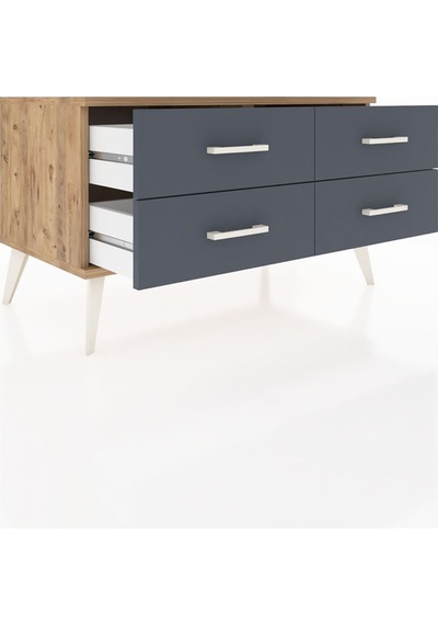 Hyperion Şifonyer 4 Raflı 88x44x48 Çam-çam/antrasit Çam/antrasit Hyperion Şifonyer 4 Raflı 88x44x48 Çam-çam/antrasit Çam/antrasit