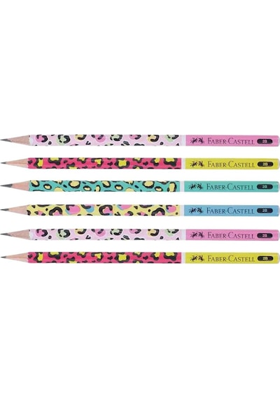 Faber-castell Safari 2b Yuvarlak Kurşun Kalem 6 Adet Çok Renkli