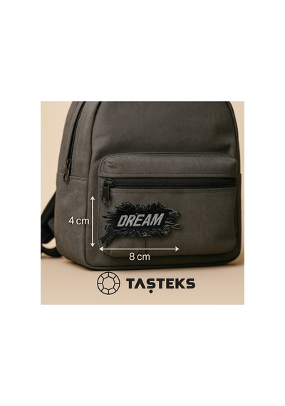 Ütülenebilen Veya Sticker Olarak Kullanılabilen Dream Yazılı Püsküllü Patch