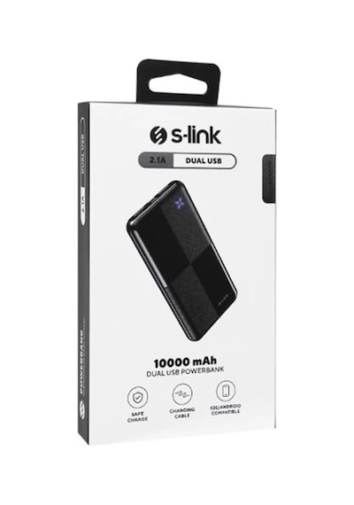S-link Ip-g12n 10000mah Micro+usb+ Type-c Giriş+çıkış Siyah Taşınabilir Pil Şarj Cihazı Powerbank Çok Renkli