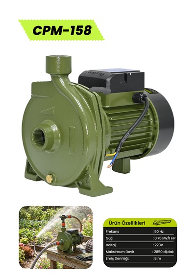 Reschmann R-cpm158 Profesyonel Santrifüj Su Pompası 0.75 Kw / 1 Hp