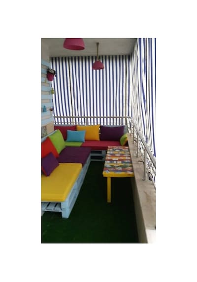 Antrasit-gri Kornişli Pilesiz Balkon Perdesi Suya Ve Rüzgâra Dayanıklı Antrasit - Gri