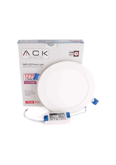 Ack-ap01-01530 15 W Sıva Altı Yuvarlak Led Panel Beyaz Beyaz
