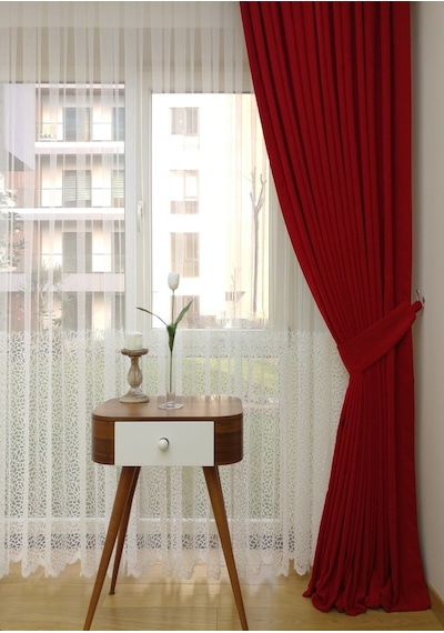Evdepo Home Kırmızı Fon Perde Tek Kanat (540356104) Kırmızı Evdepo Home Kırmızı Fon Perde Tek Kanat (540356104) Kırmızı