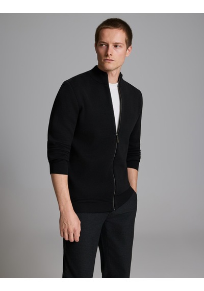 Pierre Cardin Siyah Regular Fit Fermuarlı Triko Hırka 50330164-vr046