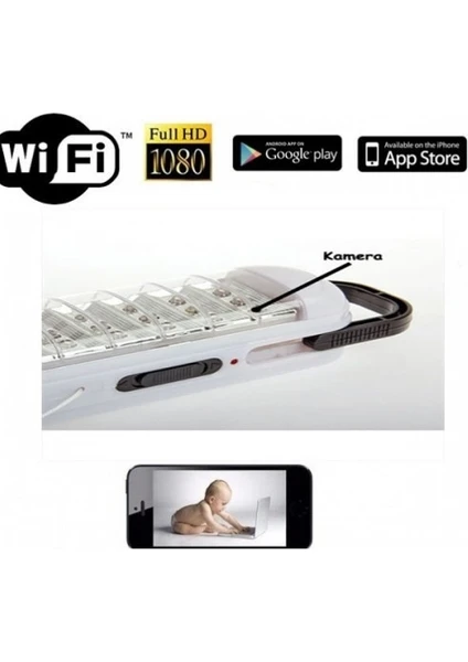 Işıldak Casus Gizli Wifi Kamera 4k 1080p Full Hd