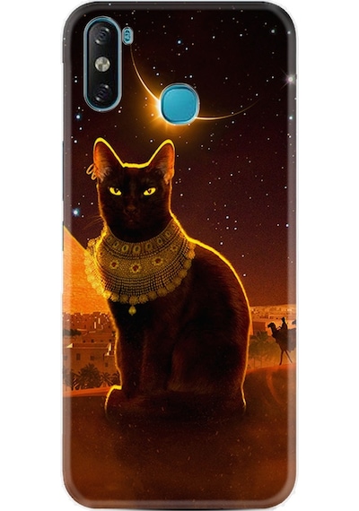 Infinix Smart 4 Kılıf Silikon Desenli Kraliçe Kedi 1873