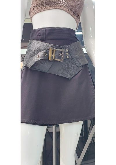 Eren Style Boho Antik Tokalı Zımbalı Hakiki Deri Kemer 84 Cm-98 Cm Siyah