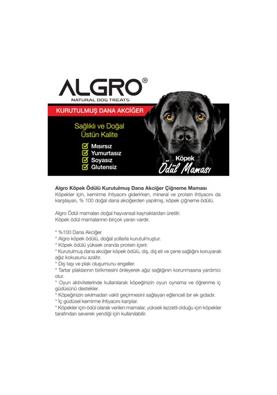 Algro Dana Akciğer Köpek Çiğneme Maması 3 x 120 G