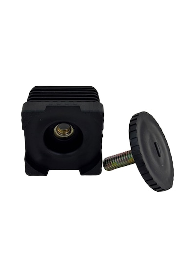 Cateksss 40x40 Mm Kademeli Gizli Ayarlı Profil Pabucu Siyah - 46 Lı Paket