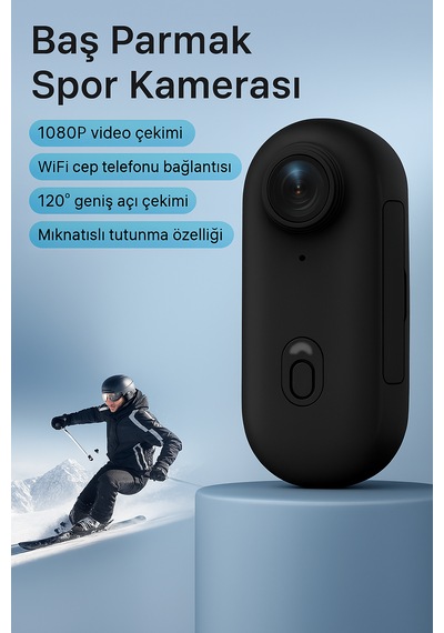 1080p Cep Mini Spor Vücut Kamerası Taşınabilir Kask Vlog Kamera
