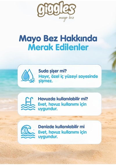 Giggles Külotlu Mayo Bebek Bezi Sıvı Geçirmez 4-5 Numara 9-15 Kg 1 Paket 11 Adet 4 - 5 Numara