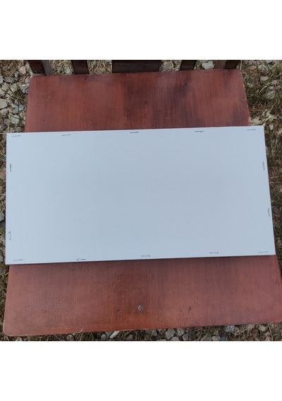 40x20cm Beyaz Ahşap Çerçeveli Pano Camsız - Arkalık Sabit