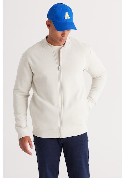 AC&Co / Altınyıldız Classics Erkek Bej Standart Fit Normal Kesim İçi Polarlı Kolej Yaka Pamuklu Sweatshirt Ceket Bej AC&Co / Altınyıldız Classics Erkek Bej Standart Fit Normal Kesim İçi Polarlı Kolej Yaka Pamuklu Sweatshirt Ceket Bej