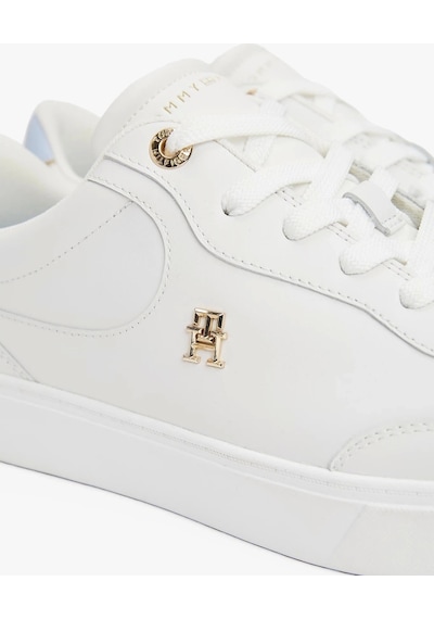 Tommy Hilfiger Kadın Deri Th Monogram Sneaker Beyaz