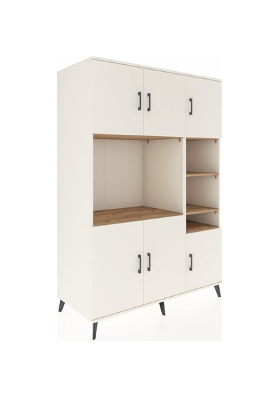 Kronos Dolap 10 Raflı 6 Kapaklı 132x59x195 Aytaşı-aytaşı/çam Aytaşı