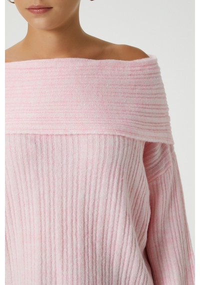 Ritnice Kadın Perla Grade Pembe Yumuşak Triko Kazak Softpembe