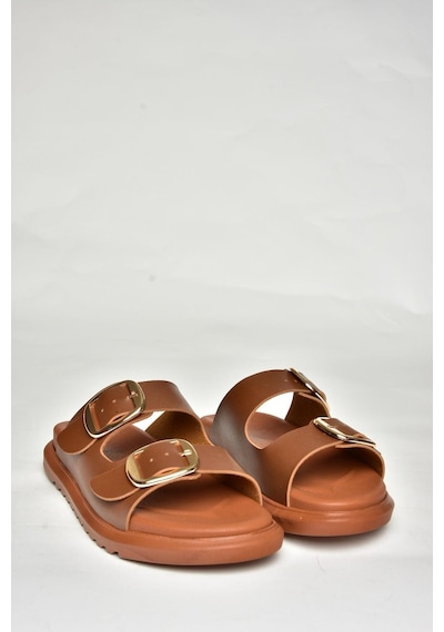 Fox Shoes U725042109 Taba Kadın Terlik Taba-suni Deri