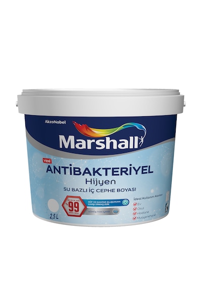 Marshall Antibakteriyel Hijyen İç Cephe Boyası  2.5 L