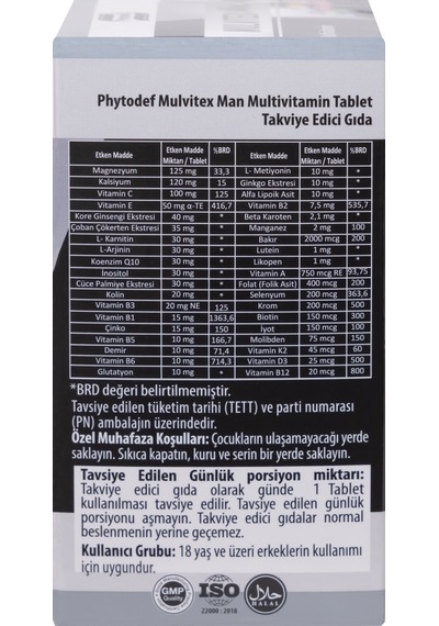 Mulvitex Multivitamin Man - 30 Tablet