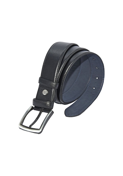 Süzer Deri Siyah Suni Deri Dikişli Model 4 Cm.lik Klasik Kemer - 7400-düz Siyah