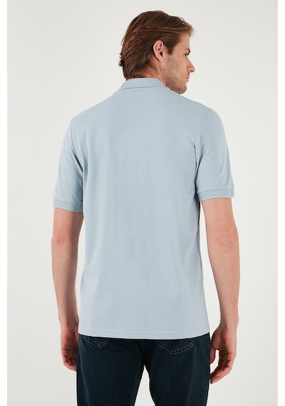 Buratti Pamuklu Regular Fit Yarım Fermuarlı Erkek Polo Yaka T Shirt 5901029 Açık Gri