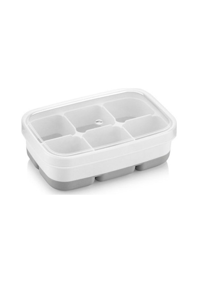 Küp Buz Kalıbı Kapaklı 6 Hazneli Küp Buz Kalıbı Kokteyl Sunum Buz Kalıbı Plastik Diğer