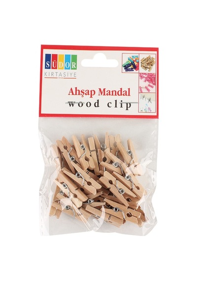 Südor Ahşap Mandal Küçük 30 Lu Bs100 Çok Renkli