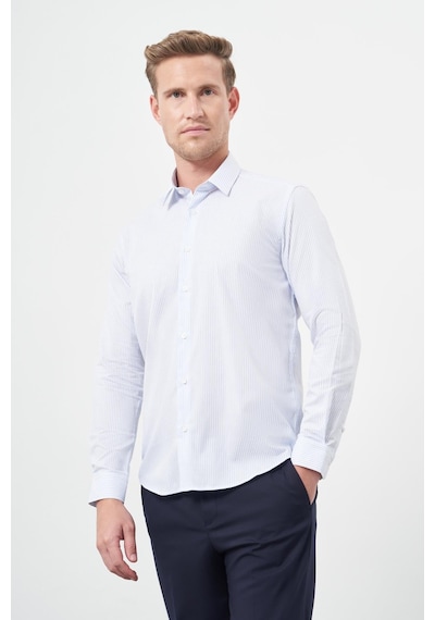 İmza Beyaz Uzun Kol Çizgili Desen Oxford Sert Yaka Cepsiz Pamuklu Classic Slim Fit Gömlek 1004245206 Leylak Beyaz İmza Beyaz Uzun Kol Çizgili Desen Oxford Sert Yaka Cepsiz Pamuklu Classic Slim Fit Gömlek 1004245206 Leylak Beyaz