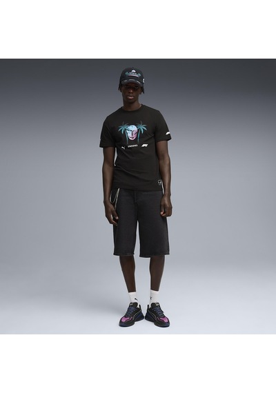 Puma F1 Miami Erkek Siyah Günlük Stil T-shirt 63454001 Siyah