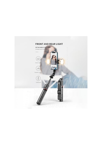 L12 Işıklı Selfie Çubuğu 3 Renk Uzaktan Kumandalı 116 Cm Tripod Ö