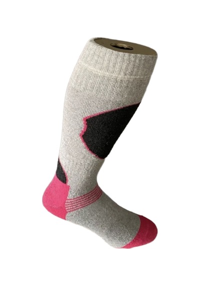 Ozzy Socks Termal Kayak Ve Snowboard Çorabı Gri-siyah