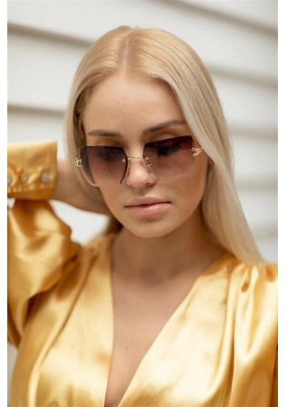 Unisex Güneş Gözlüğü Kristal Çok Renkli